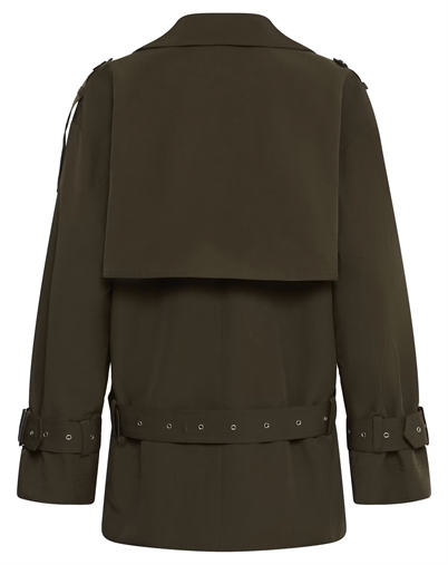 Gestuz - GZCherally Short Trenchcoat - Slate Black